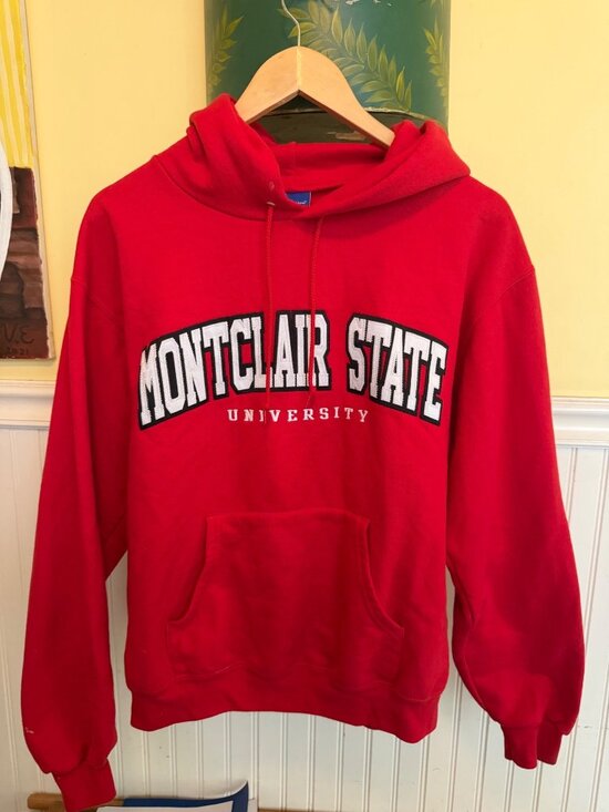 Champion Other - Montclair State University Champion Red Hoodie Sweatshirt Mens M